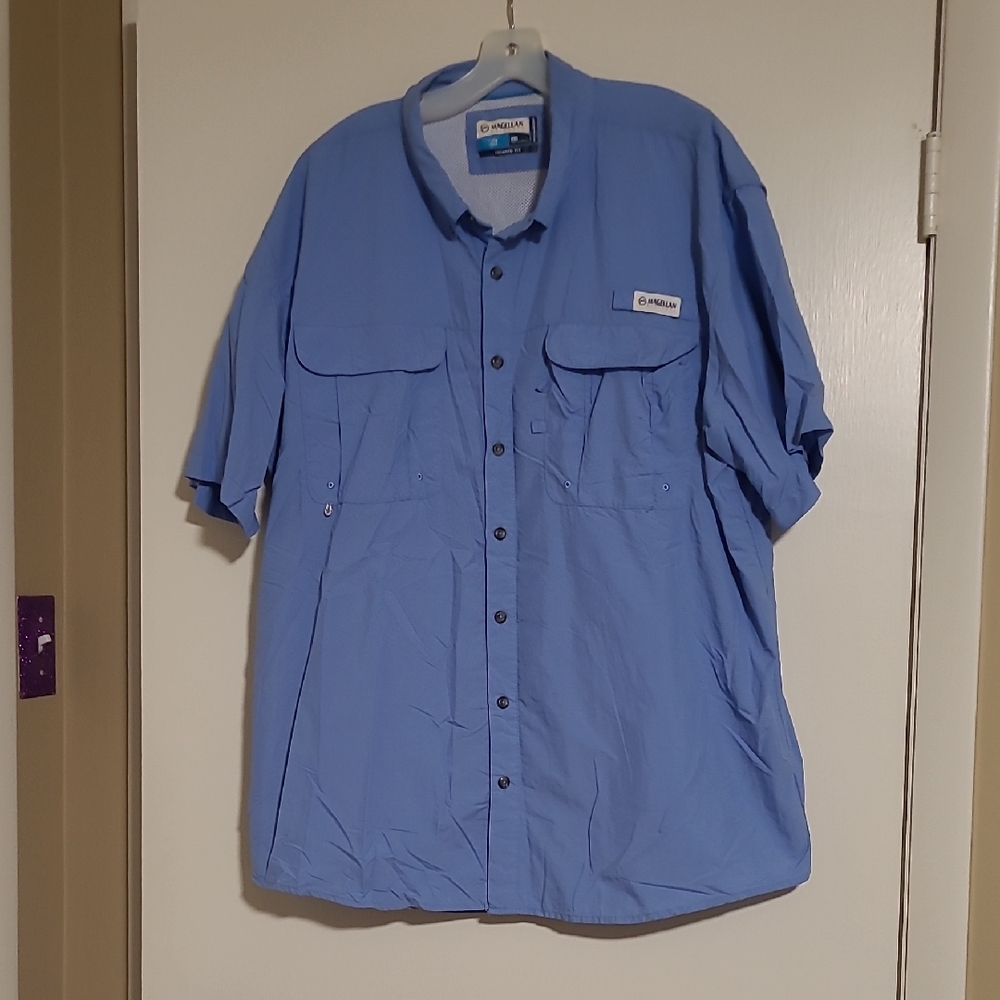 Magellan Blue Short Sleeve Shirt, XXL